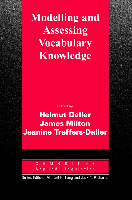 Modelling And Assessing Vocabulary Knowledge