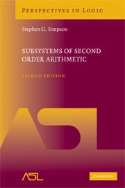 Subsystems of Second Order Arithmetic