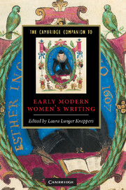 The Cambridge Companion to Early Modern Women's Writing