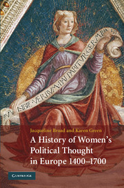 A History of Women's Political Thought in Europe, 1400–1700