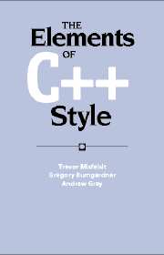 The Elements of C++ Style