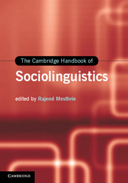 The Cambridge Handbook of Sociolinguistics