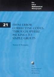 From Error-Correcting Codes through Sphere Packings to Simple Groups
