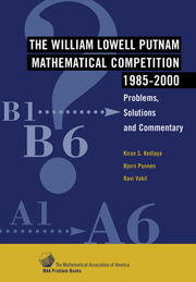The William Lowell Putnam Mathematical Competition 1985–2000