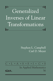 Generalized Inverses of Linear Transformations