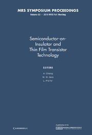 Semiconductor-on-Insulator and Thin Film Transistor Technology