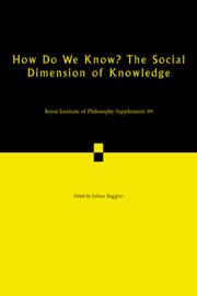 How Do We Know? The Social Dimension of Knowledge