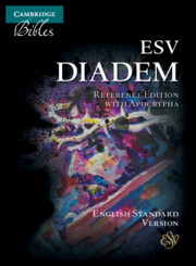 ESV Diadem Reference Edition with Apocrypha, Black Calf Split Leather, Red-letter Text, ES544:XRA