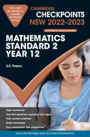 Picture of Cambridge Checkpoints NSW Mathematics Standard 2 Year 12 2022–2023