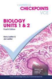 Picture of Cambridge Checkpoints VCE Biology Units 1&2