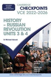 Picture of Cambridge Checkpoints VCE Russian Revolution Units 3&4 2022–2026