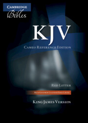 KJV Cameo Reference Edition, Blue Goatskin Leather, Red-letter Text, KJ456:XRE