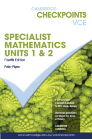 Picture of Cambridge Checkpoints VCE Specialist Mathematics Units 1&2 4ed