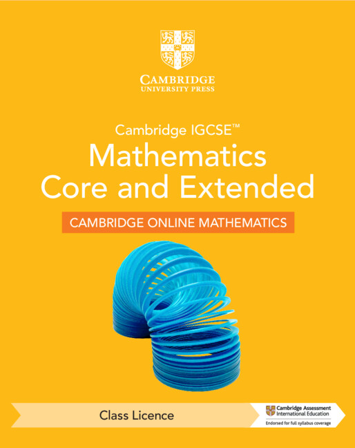 Cambridge IGCSE™ Mathematics Core and Extended Cambridge Online Mathematics Course - Class Licence (1 Year Access)