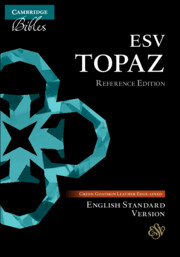 ESV Topaz Reference Edition, Dark Green Goatskin Leather, ES676:XRL
