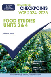 Picture of Cambridge Checkpoints VCE Food Studies Units 3&4 2024-2025 (print and digital)