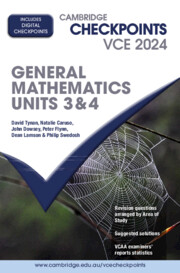 Picture of Cambridge Checkpoints VCE General Mathematics Units 3&4 2024