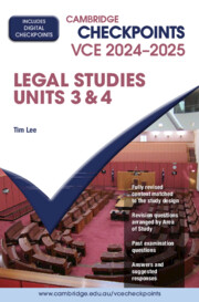 Picture of Cambridge Checkpoints VCE Legal Studies Units 3&4 2024-2025