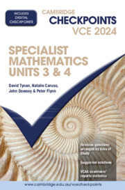 Picture of Cambridge Checkpoints VCE Specialist Mathematics Units 3&4 2024