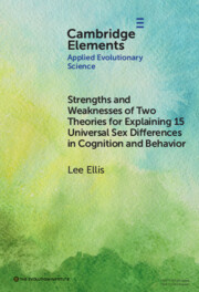 Strengths and Weaknesses of Two Theories for Explaining 15 Universal Sex Differences in Cognition and Behavior