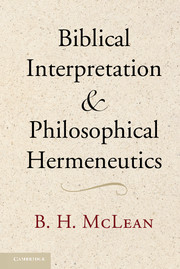 Biblical Interpretation and Philosophical Hermeneutics