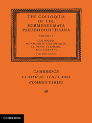 The Colloquia of the Hermeneumata Pseudodositheana