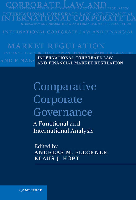 Comparative Corporate Governance The State Of The Art And International Regulation Chapter 1 Comparative Corporate Governance