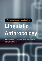The Cambridge Handbook of Linguistic Anthropology
