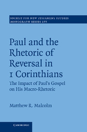 Paul and the Rhetoric of Reversal in 1 Corinthians