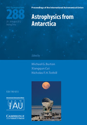 Astrophysics from Antarctica (IAU S288)