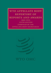 WTO Appellate Body Repertory of Reports and Awards