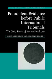 Fraudulent Evidence Before Public International Tribunals