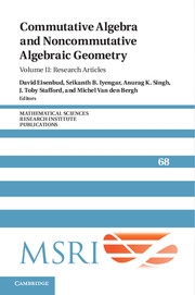 Commutative Algebra and Noncommutative Algebraic Geometry