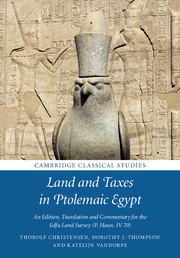 Land and Taxes in Ptolemaic Egypt