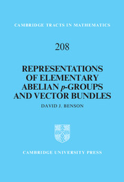 Representations of Elementary Abelian <I>p</I>-Groups and Vector Bundles