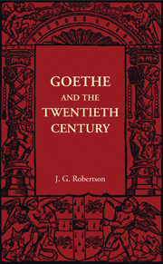 Goethe and the Twentieth Century