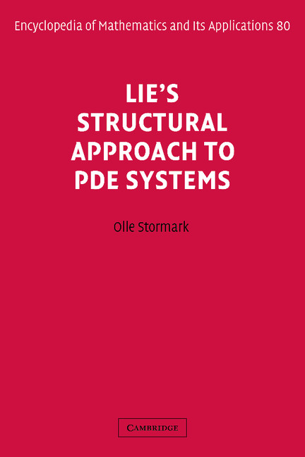 Lie's Structural Approach to PDE Systems