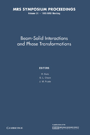 Beam-Solid Interactions and Phase Transformations