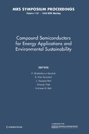 Compound Semiconductors for Energy Applications and Environmental Sustainability