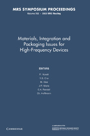 Materials, Integration and Packaging Issues for High-Frequency Devices