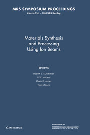 Materials Synthesis and Processing using Ion Beams