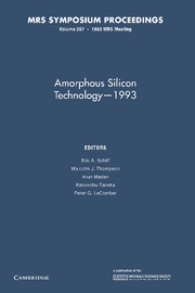 Amorphous Silicon Technology 1993