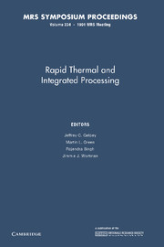 Rapid Thermal and Integrated Processing