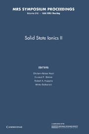 Solid State Ionics II