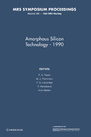 Amorphous Silicon Technology — 1990