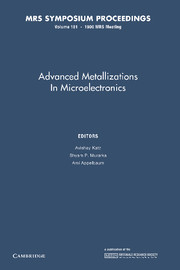 Advanced Metallizations in Microelectronics