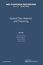 Optical Fiber Materials and Processing