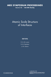 Atomic Scale Structure of Interfaces