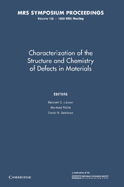 Characterization of the Structure and Chemistry of Defects in Materials