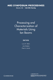 Processing and Characterization of Materials using Ion Beams